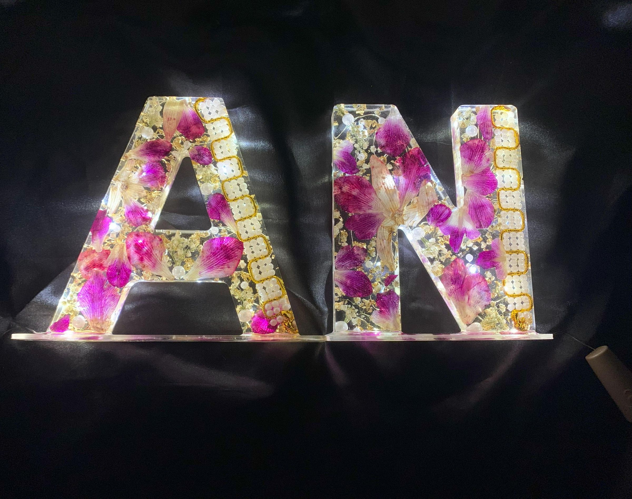 Monogram Wedding Flower Preservation