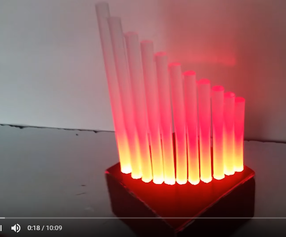 Lamp Made of Sticks for Hot Glue