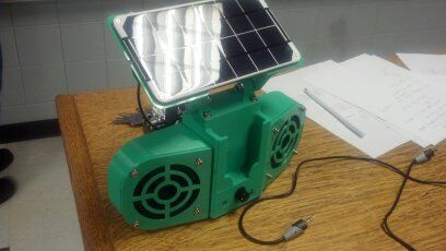 Solar Powered Boombox (3D printed)