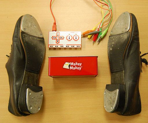 MakeyMakey Tap Shoes