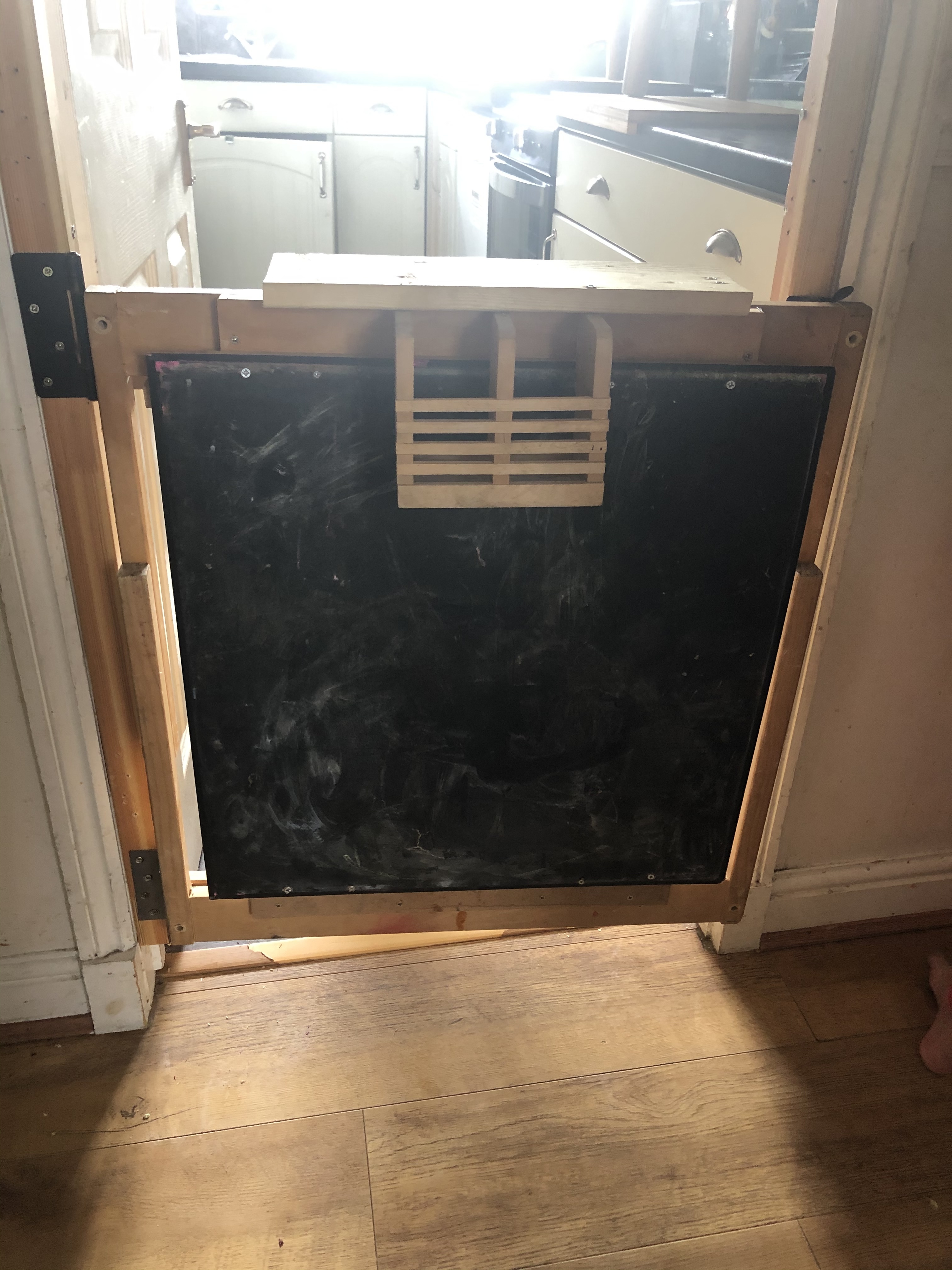 Kitchen Safety Gate From Old Ikea Latt Table 8 Steps Instructables