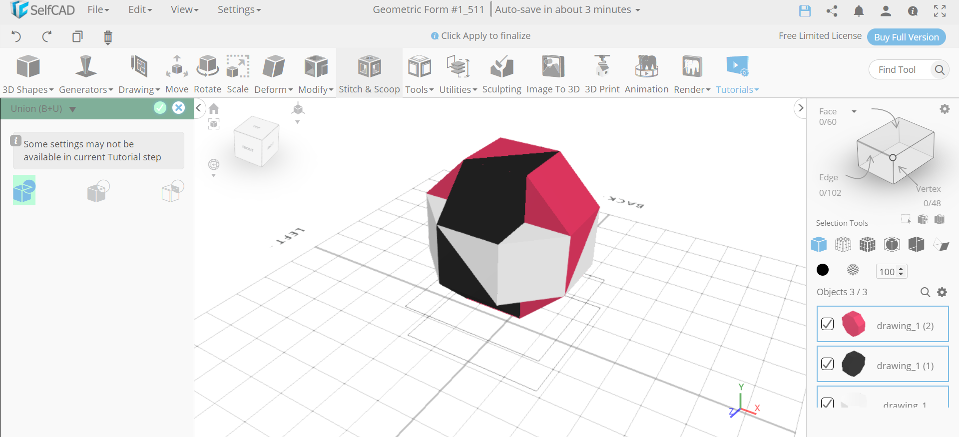 HOW TO CREATE a 3D GEOMETRIC FORM IN 3D MODELLING SOFTWARE : 6 Steps ...