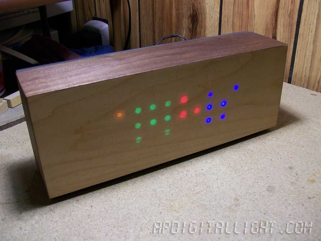 Wooden LED clock