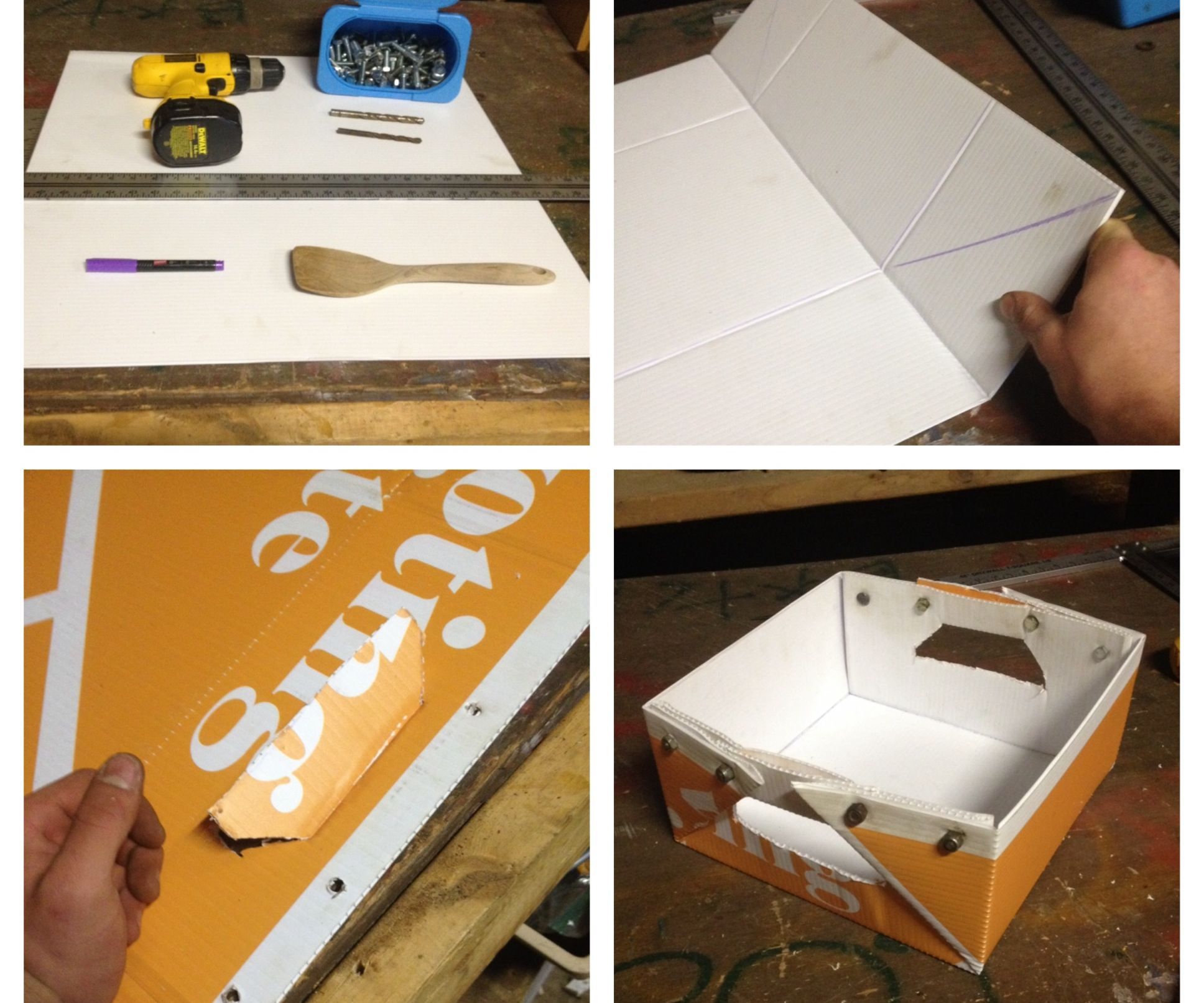 Recycled Coroplast Storage Box