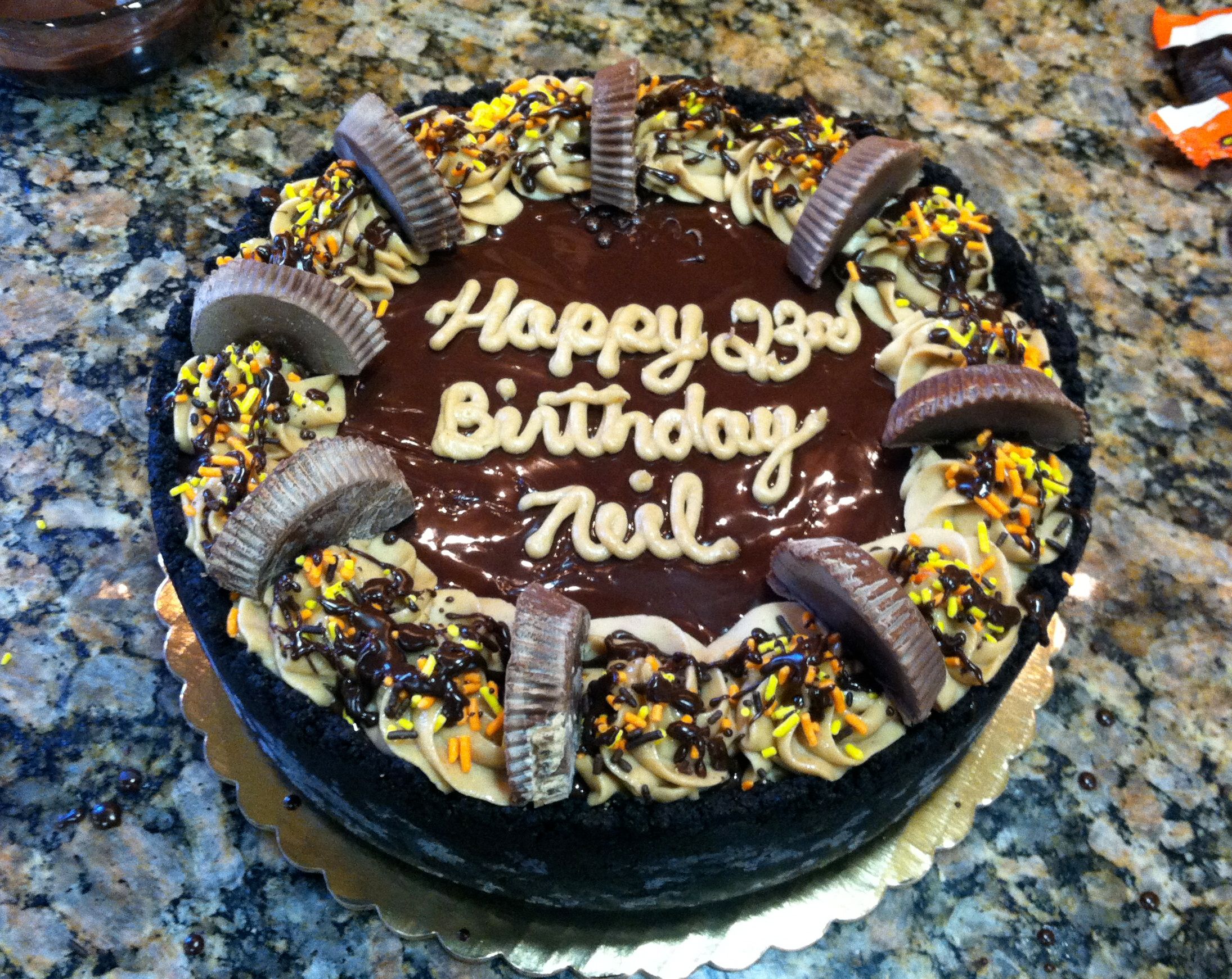 Homemade Reese's Peanut Butter Ice Cream Cake