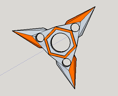 3 Tipped Shuriken/ Throwing Star That You Probably Shouldn't Throw Spinner