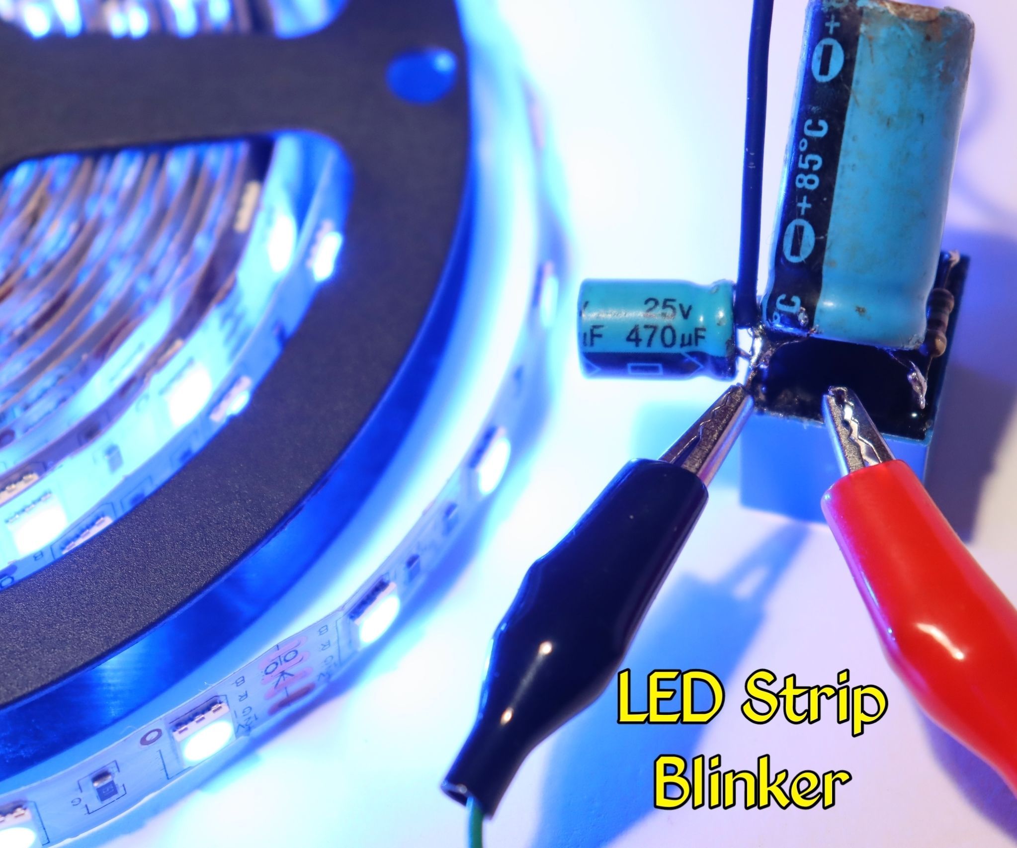 LED Strip Blinker Circuit Using 12V Relay