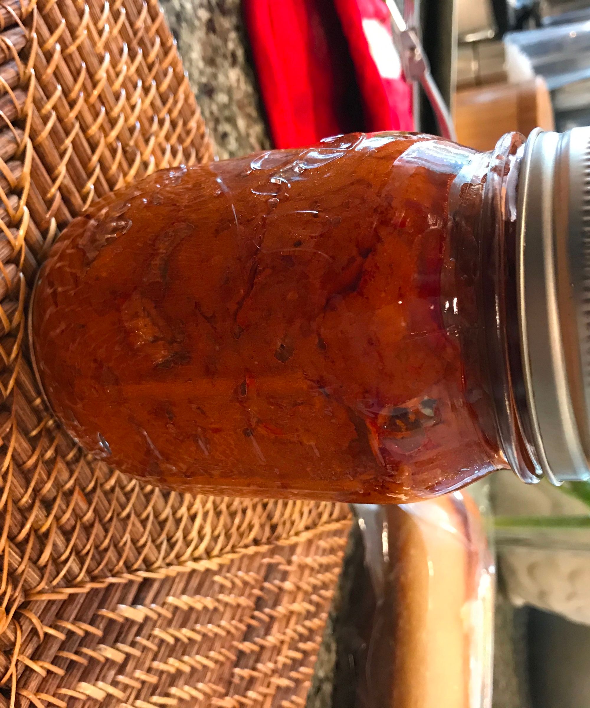 Homemade Harissa Chili Paste Condiment