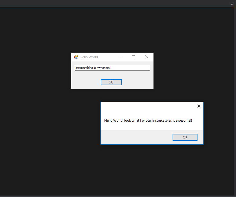 C# Windows Form | Hello World