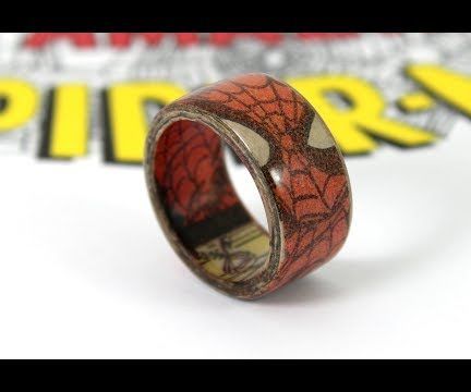 Superhero Ring Made With Comic Books - Spiderman Ring