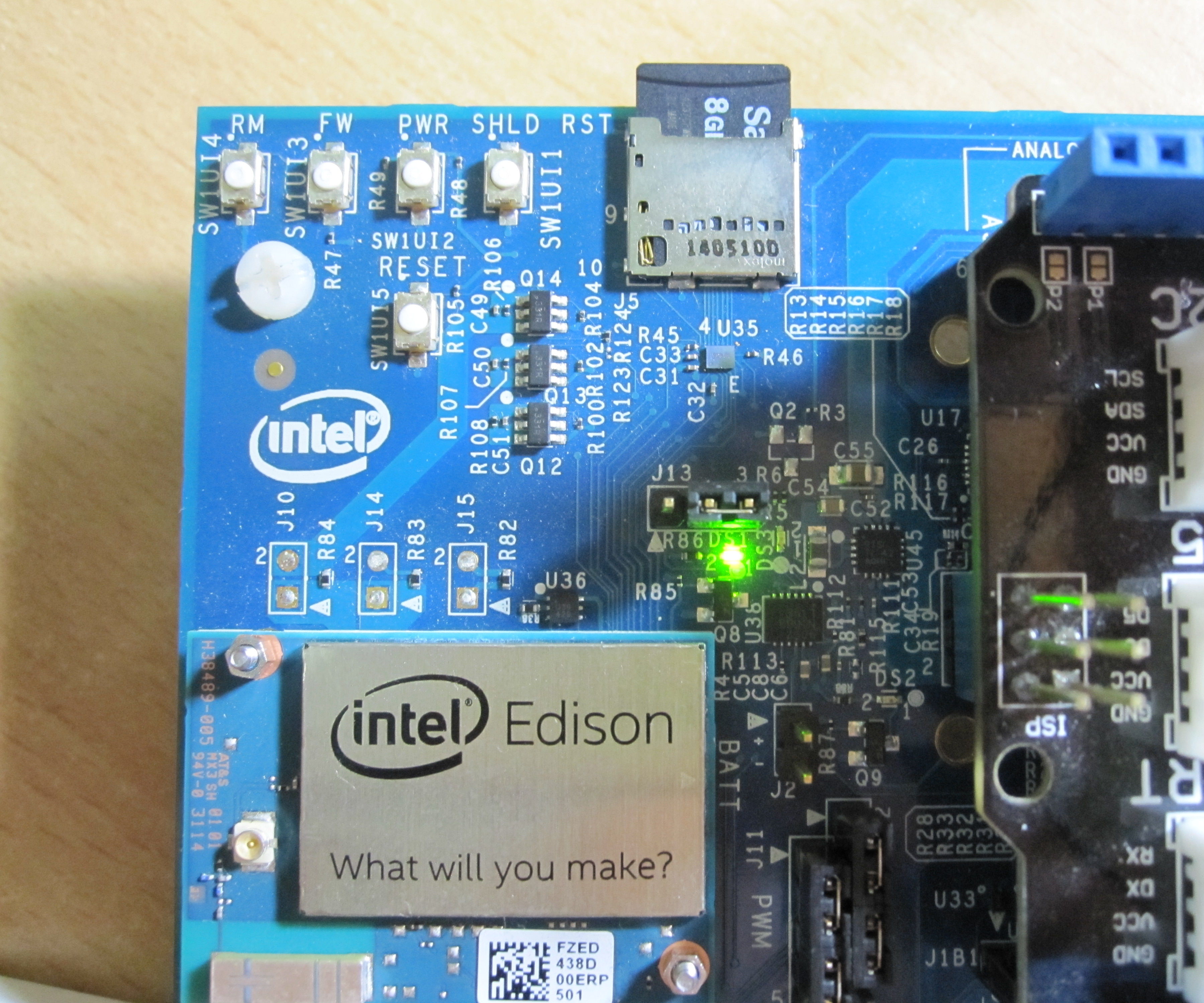 Intel Edison IoT_Read Pressure Sensor and logging data to SD Card
