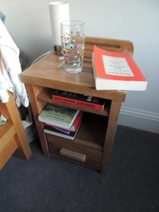 Matching Pair of Personalised Bedside Tables (nightstands) From Reclaimed Oak