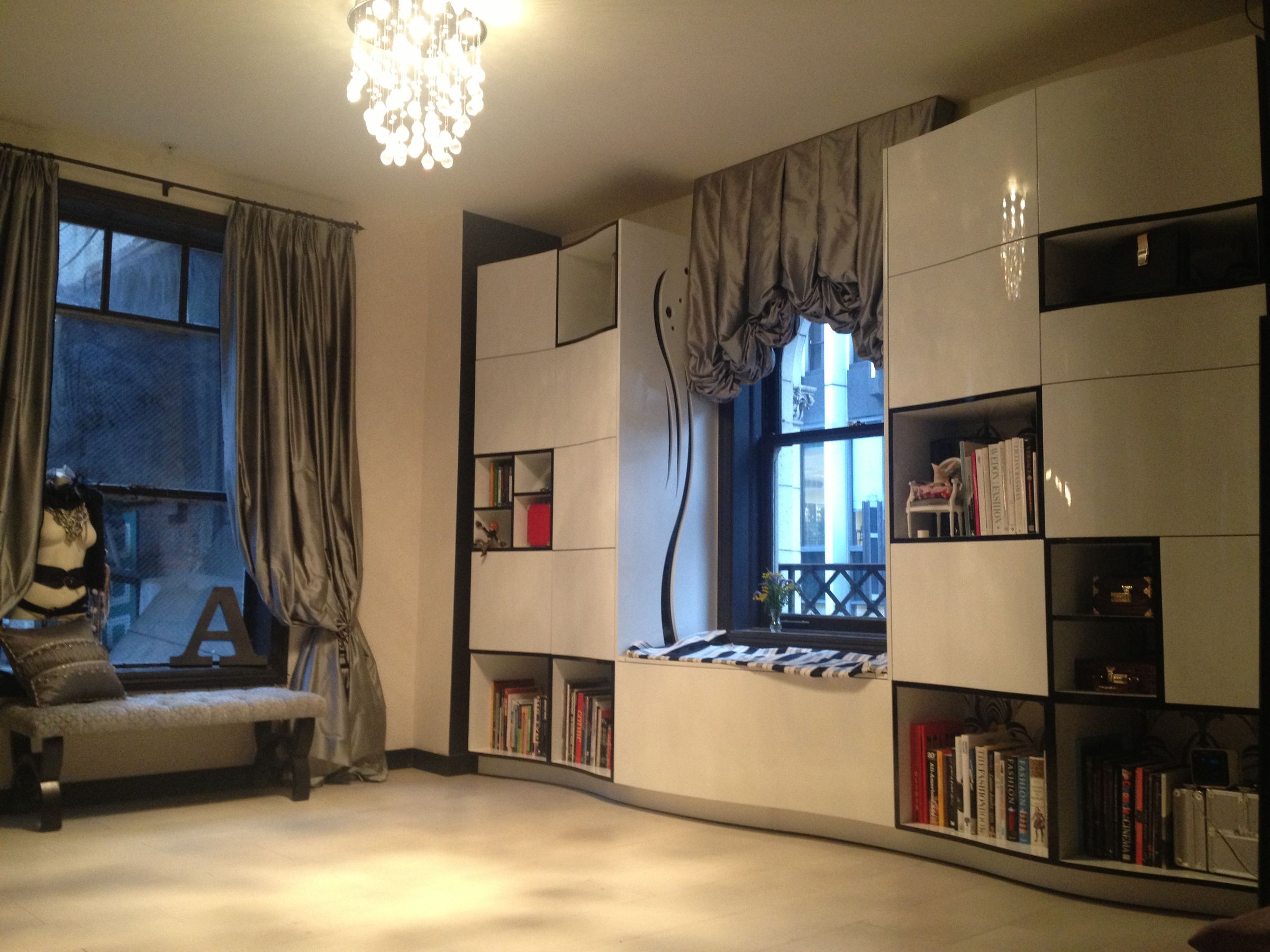 Curved Cabinets Automotive Finish.