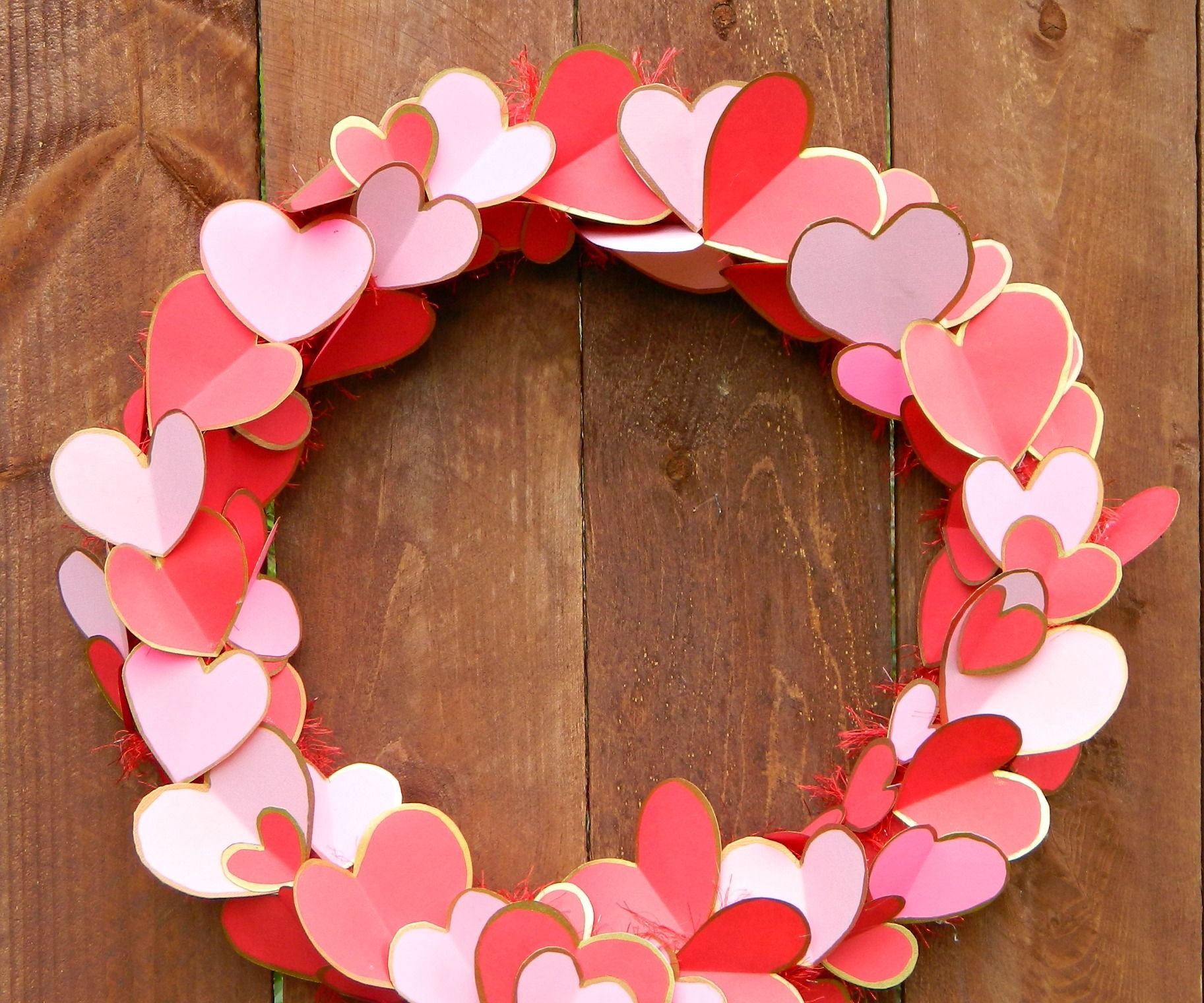 Gilded Hearts Valentine Wreath