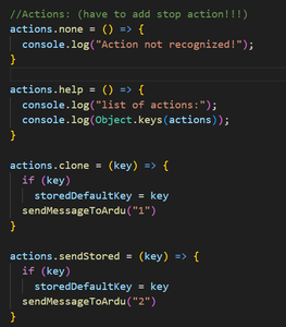 Code / Defining Actions