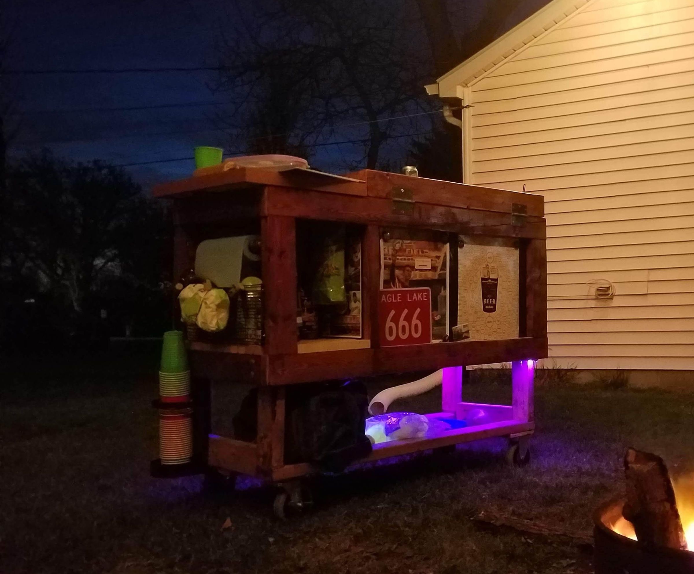 Building a Cooler Bar From Broken Kegerator