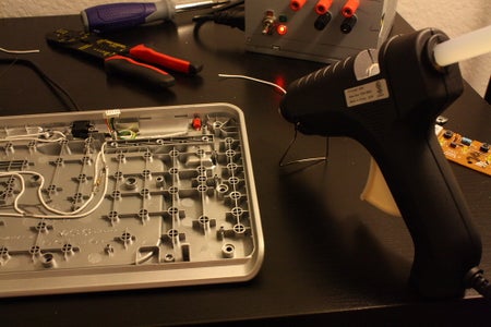 Connect the Power Cable, and Glue Everything in Place