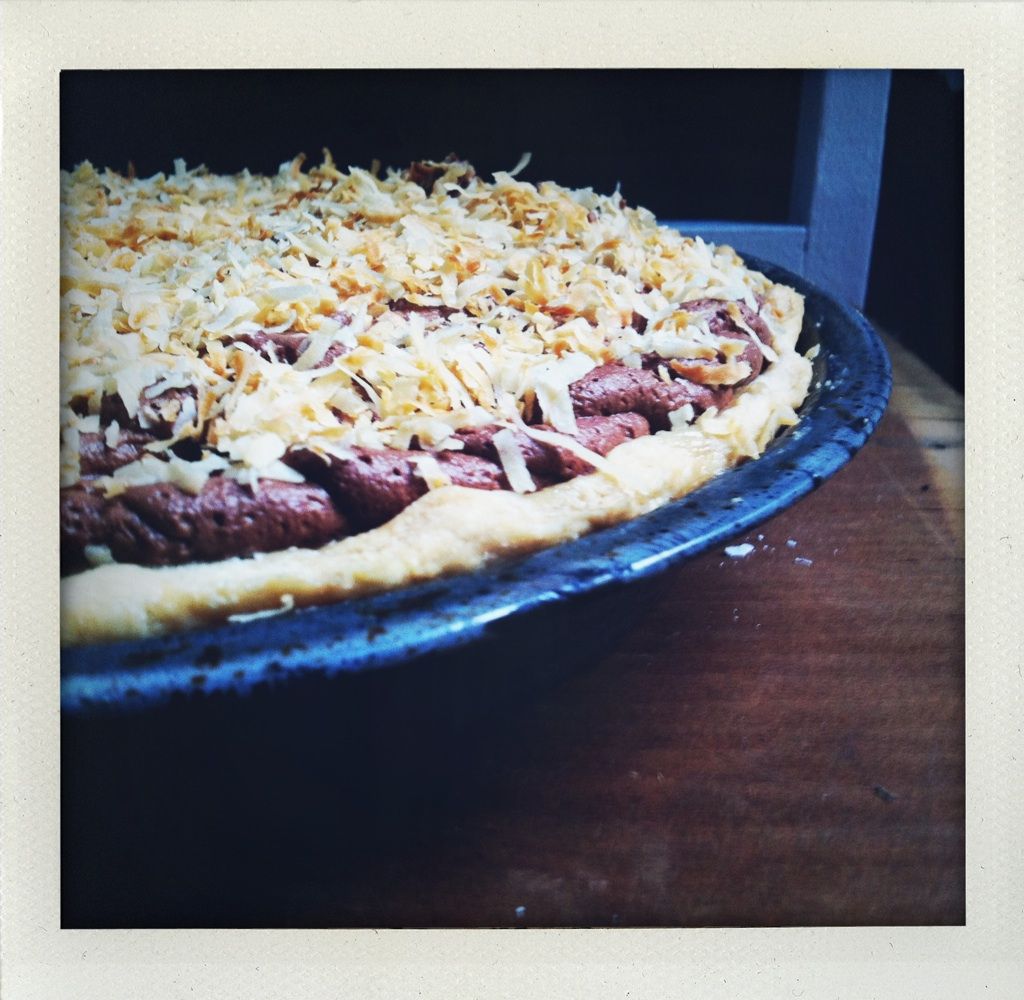 Layered Chocolate Coconut Pie