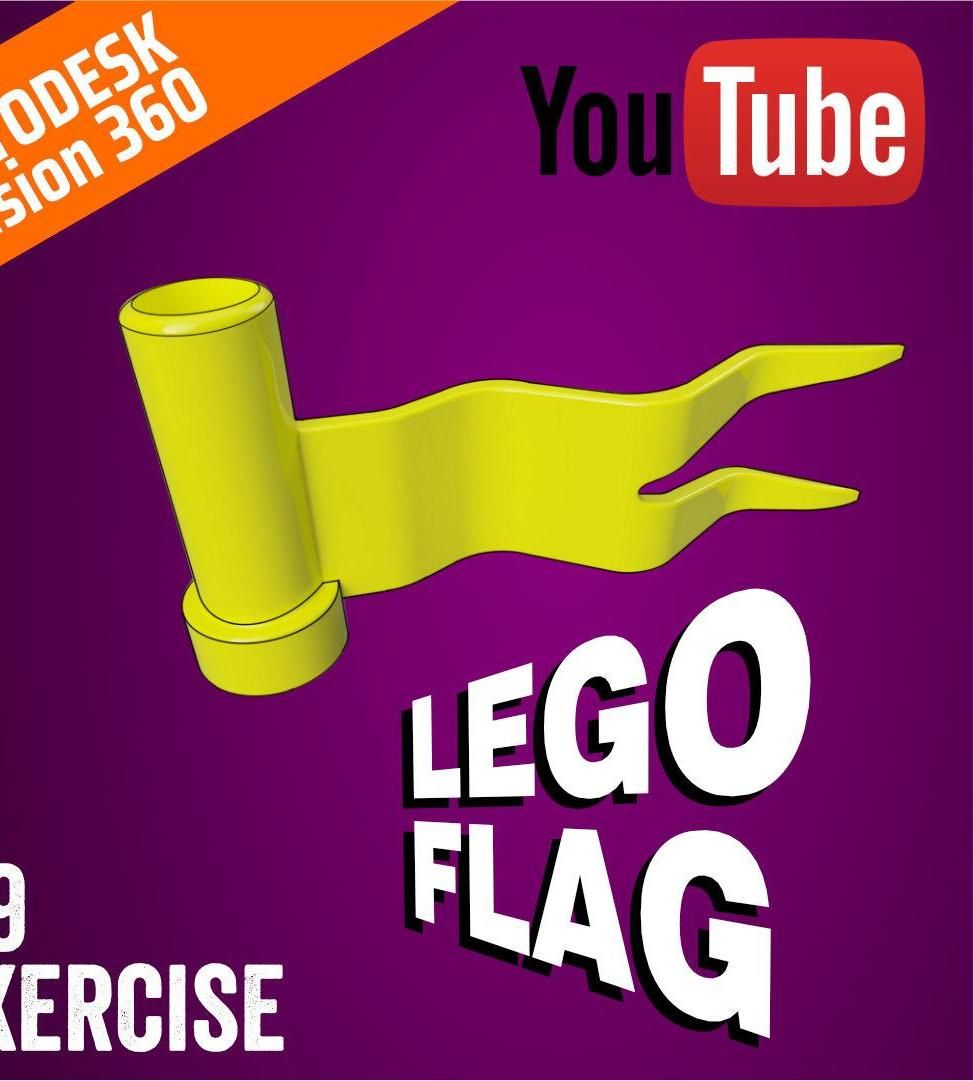 #09 TUTORIAL FUSION 360 - LEGO FLAG | PISTACCHIO GRAPHIC