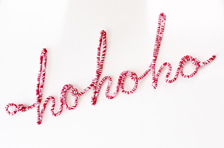 Holiday DIY: Typographic Wire Ornaments