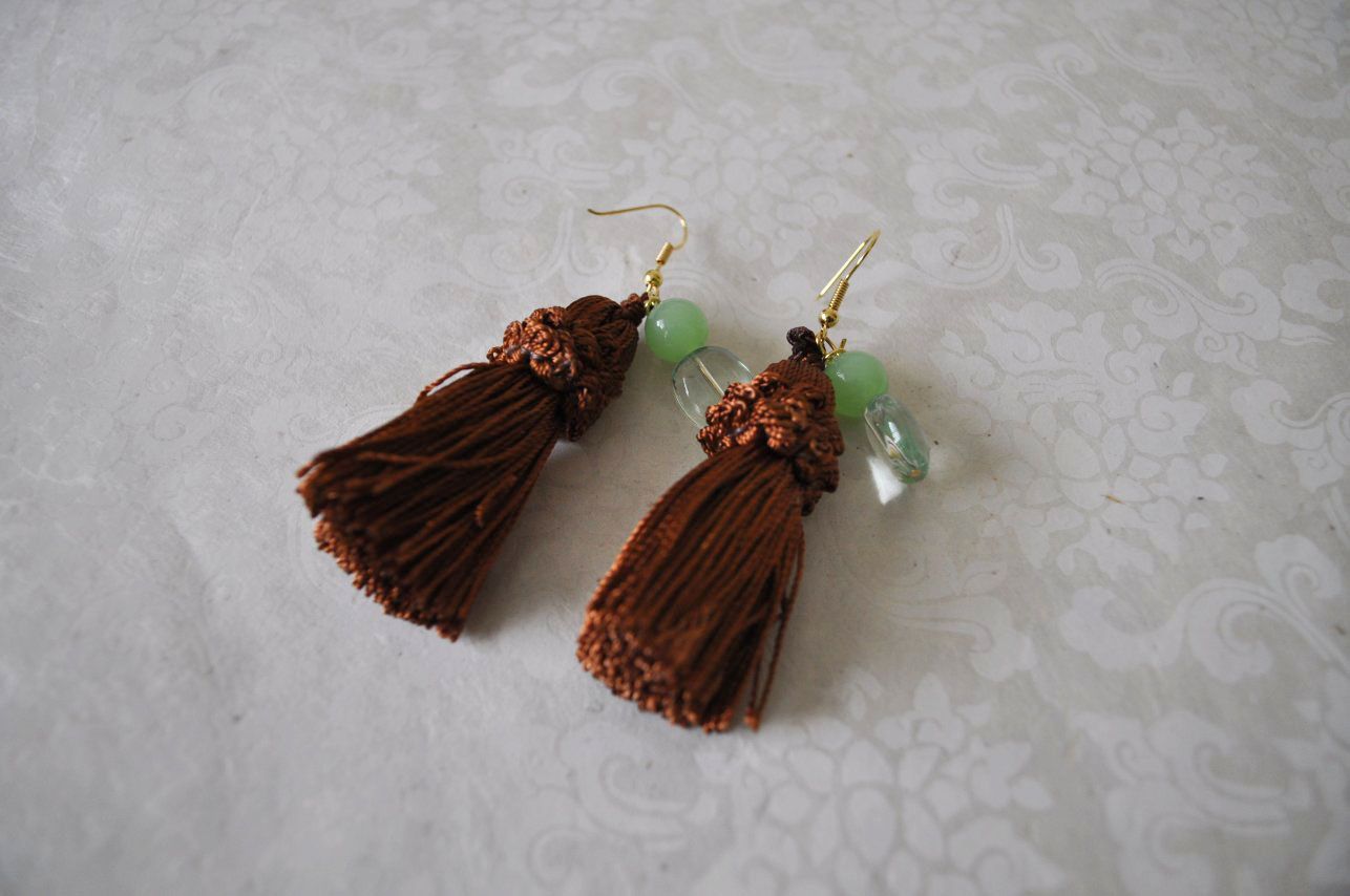 Tassel Earrings With a Twist