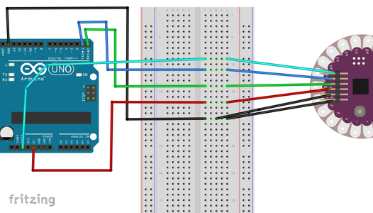 Wiring to Lilypad Arduino