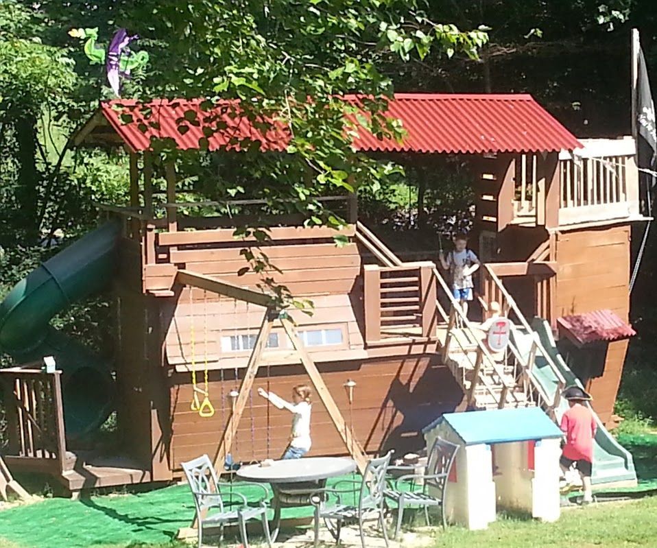 Pirate Ship Playhouse / Treehouse / Fort / Swingset / in Trouble With Wife