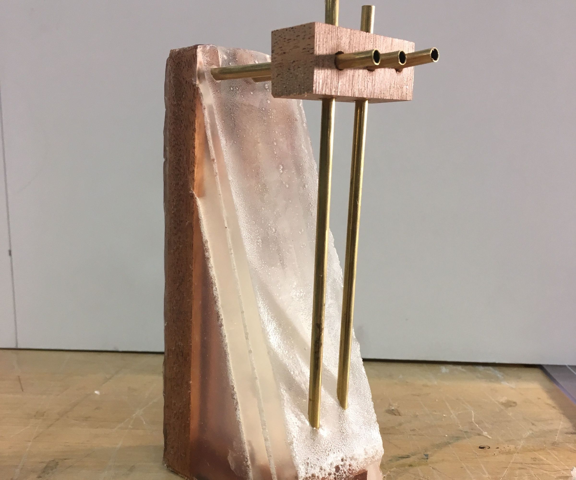 Mahogany and Glycerin Sculpture