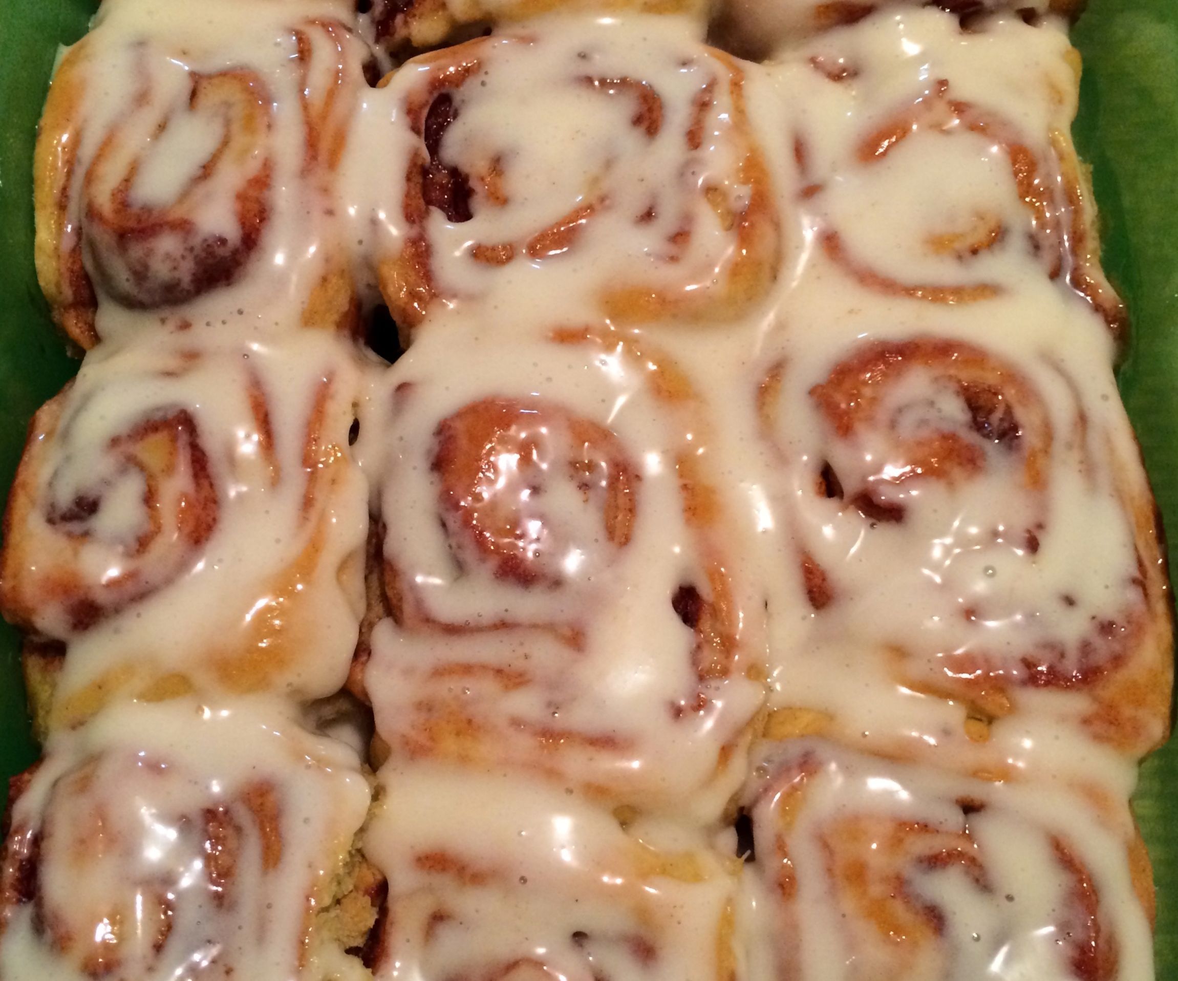 Wormy Looking Pumpkin Cinnamon Rolls