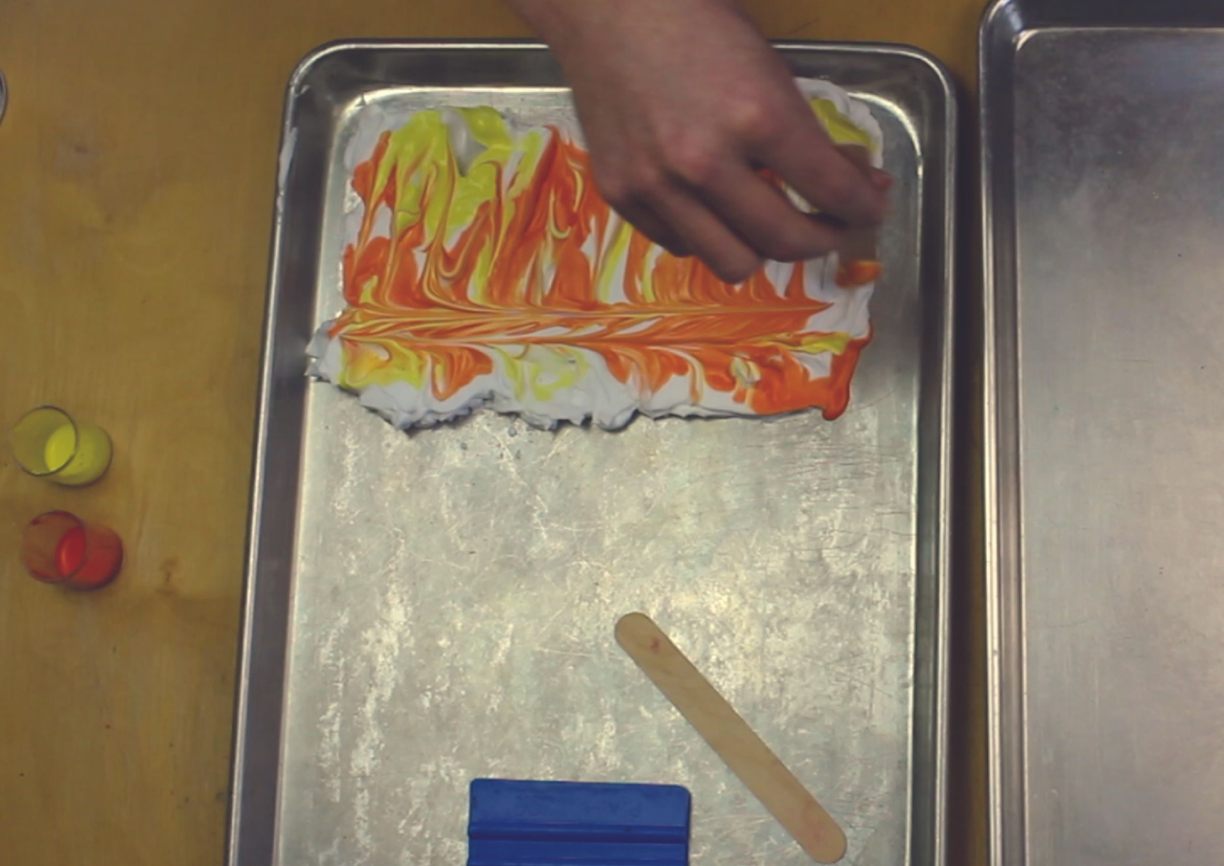 Shaving Cream Paper Marbling 3 Steps Instructables