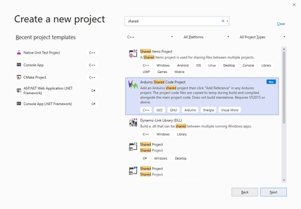 Create Shared Project