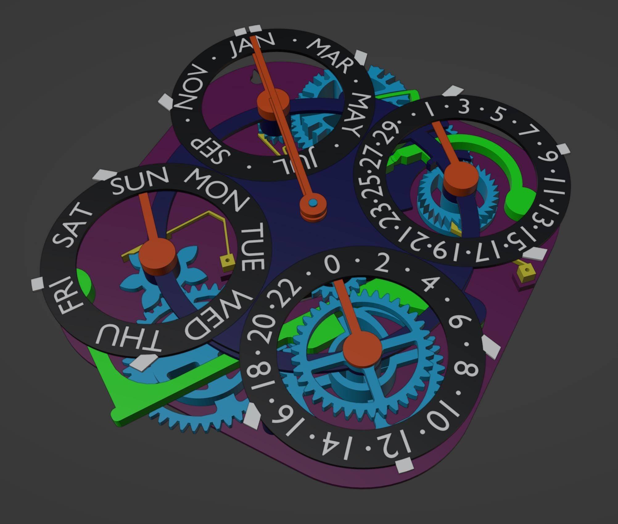 3D Printed Perpetual Calendar Clock Ver. 2 : 9 Steps (with Pictures ...