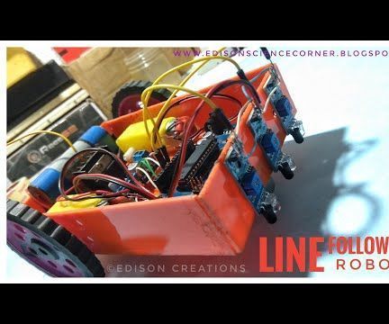HOW TO MAKE a Arduino LINE FOLLOWER ROBOT ( ADJUSTABLE SPEED)