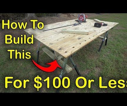 workbench with saw horses