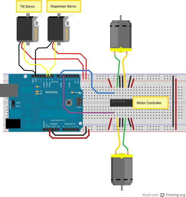 Arduino Controlled Ping Pong Balls Launcher : 13 Steps (with Pictures ...