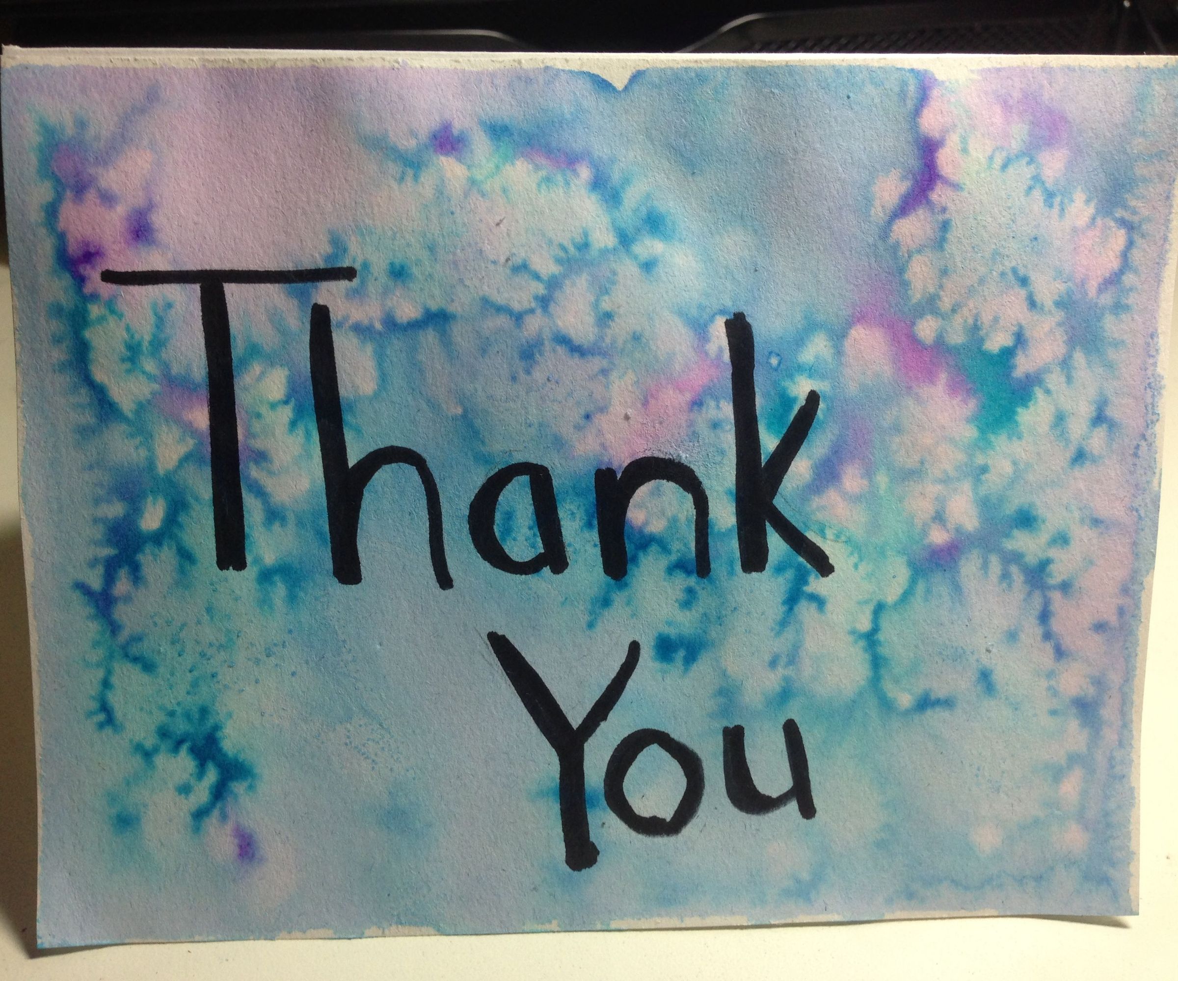 Watercolor and Salt Card