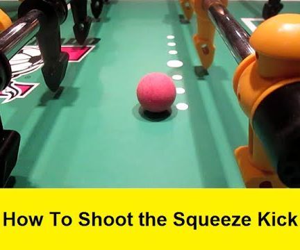 Foosball Squeeze Kick Shot
