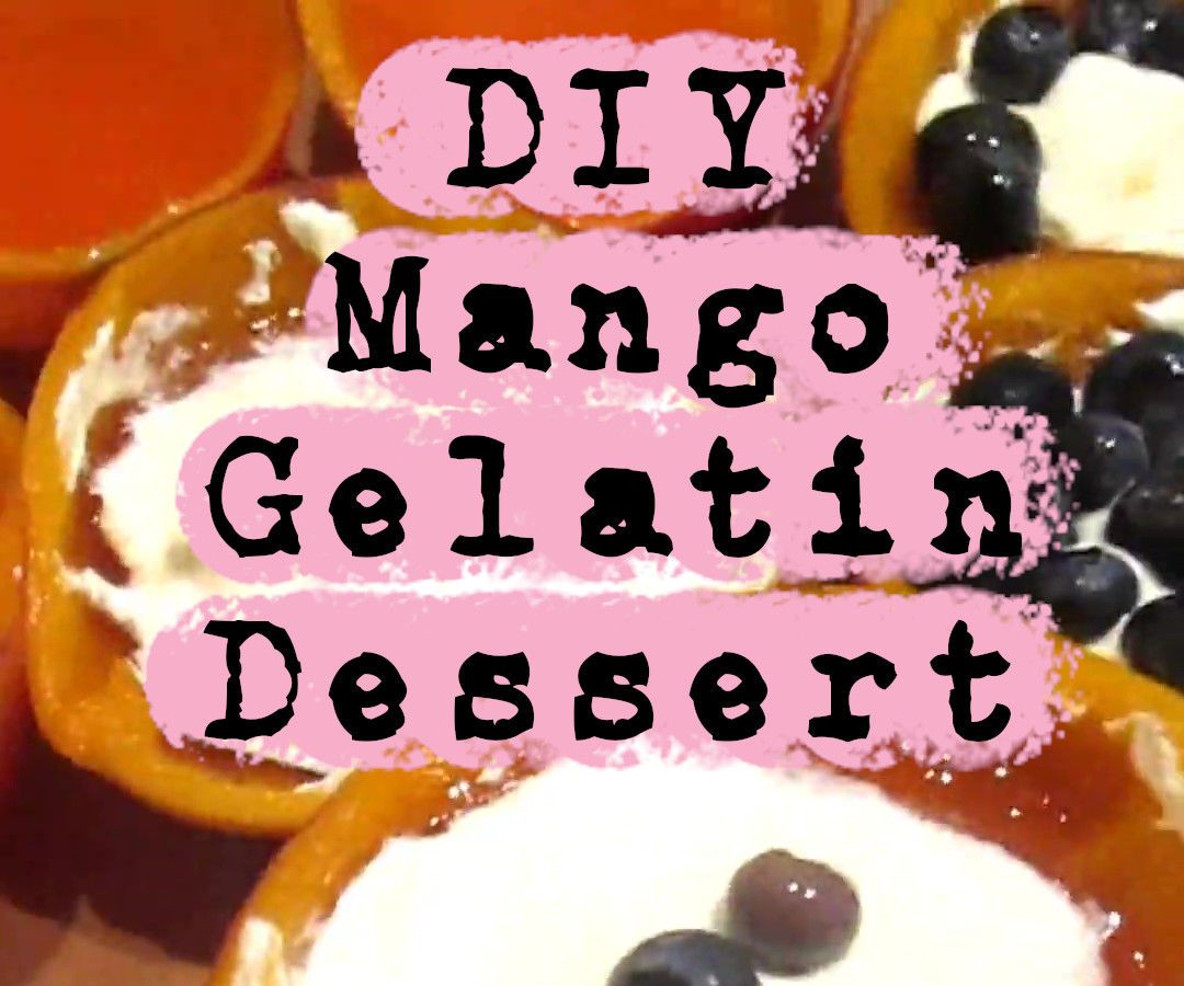 Mango-Dished Gelatin Dessert