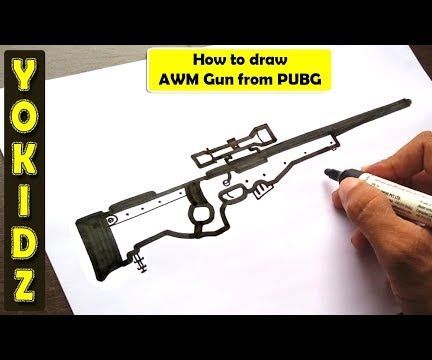 How to Draw AWM Gun From PUBG