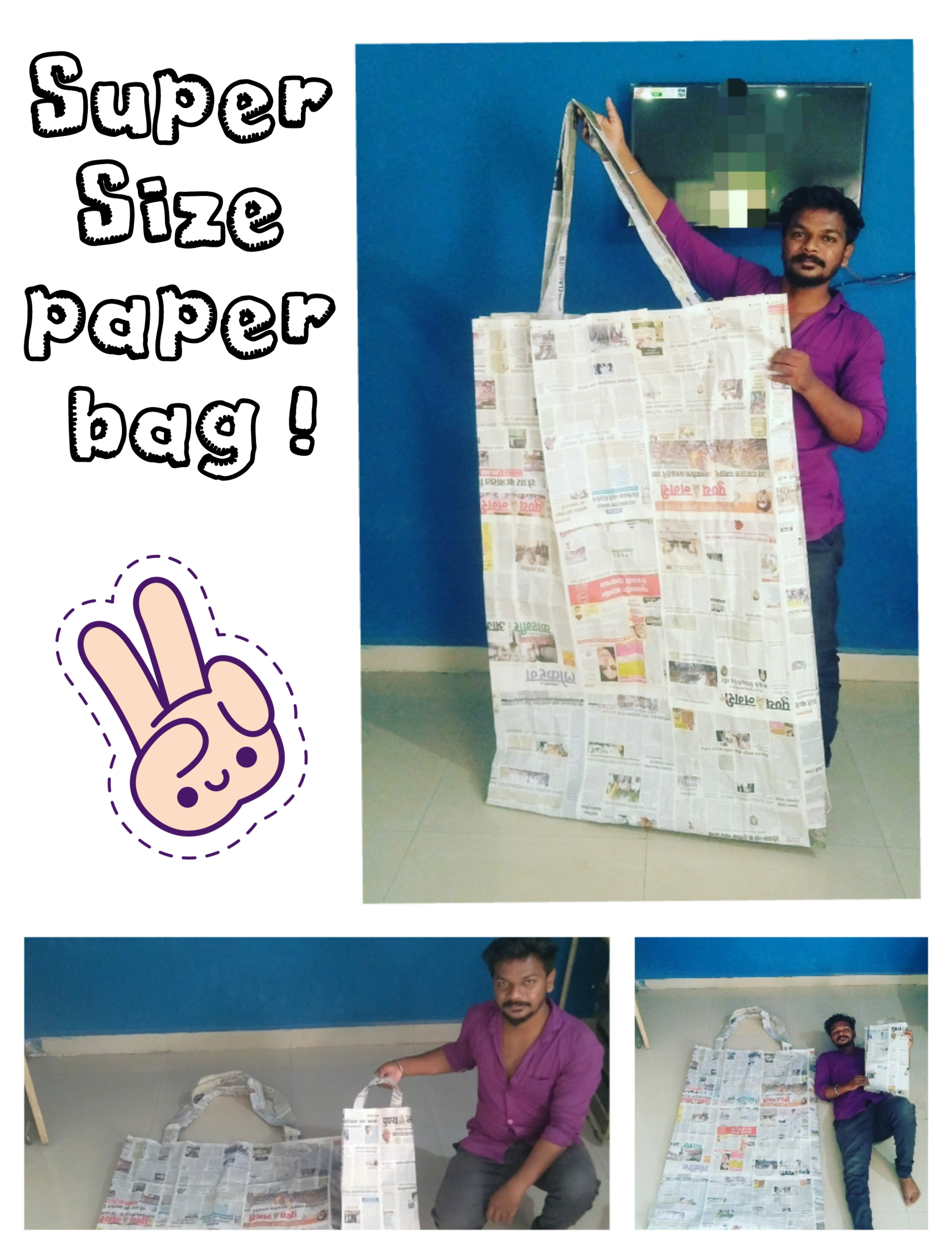Supersize News Paper Bag : 10 Steps (with Pictures) - Instructables