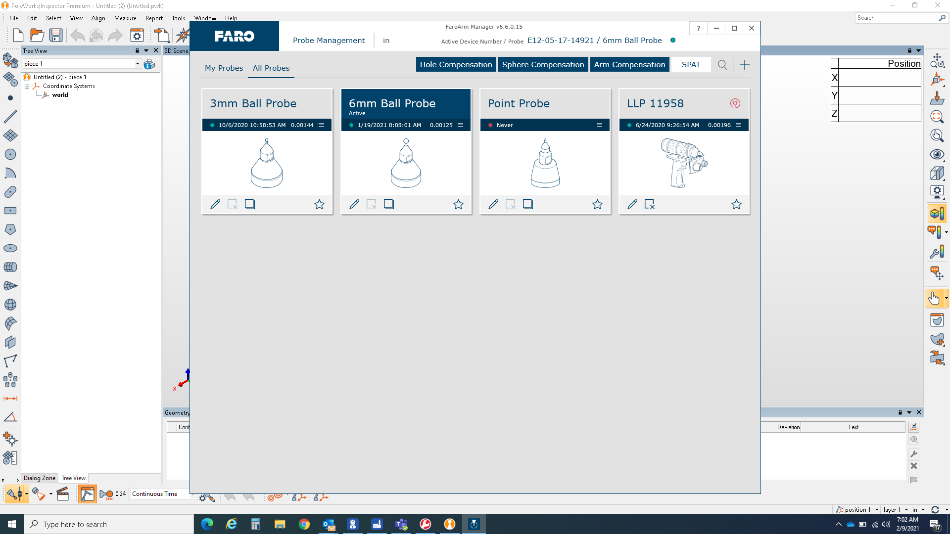 FARO Edge Arm Probe Calibration 11 Steps Instructables