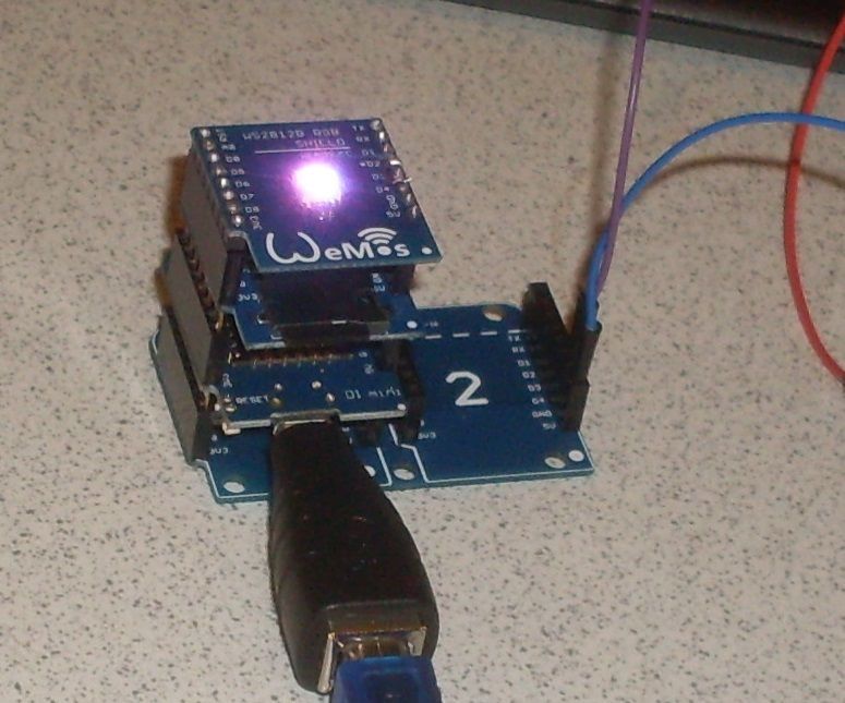 NODEMCU LUA WeMos ESP8266 With SD  Card, Relay & WS2812