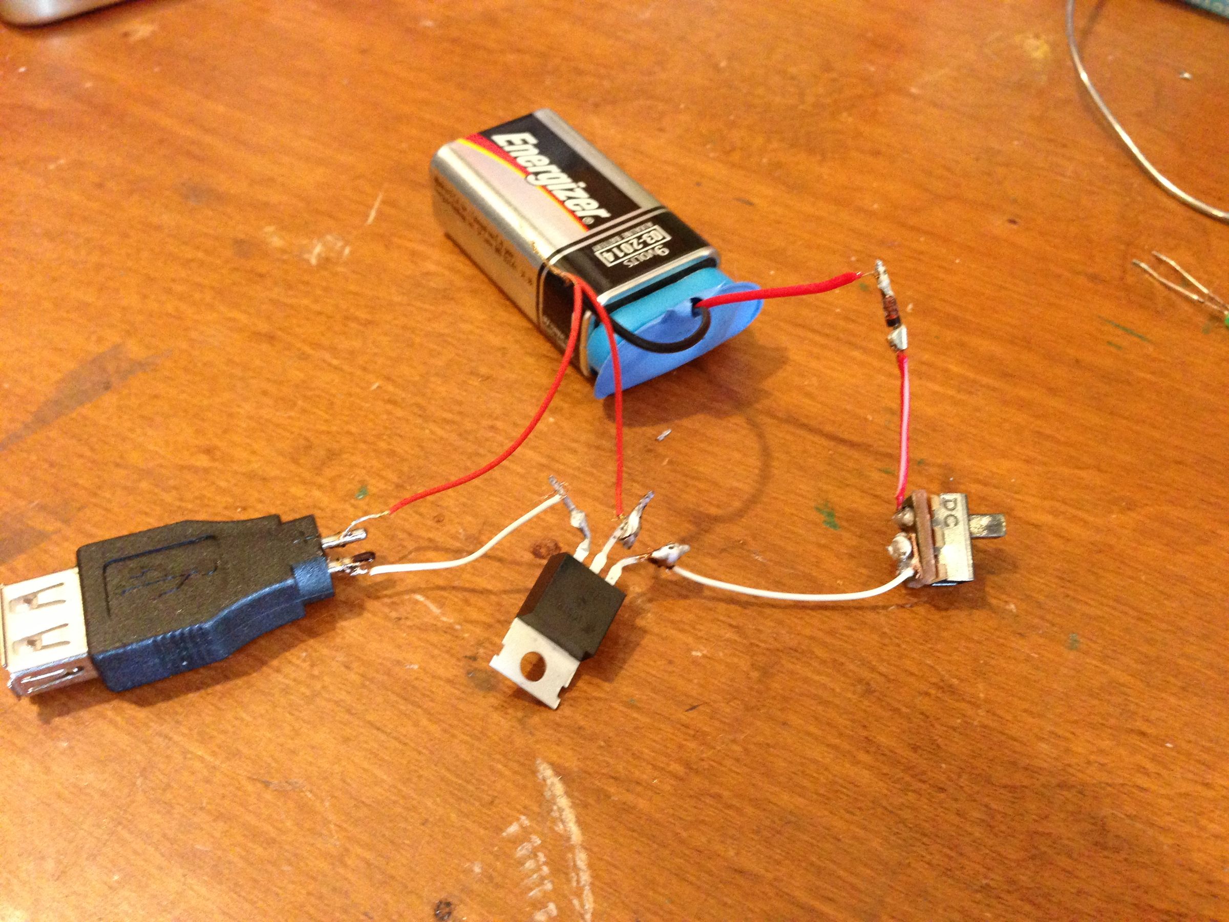 Battery Powered Usb Charger (iOS Devices Not Capible) 6 Steps