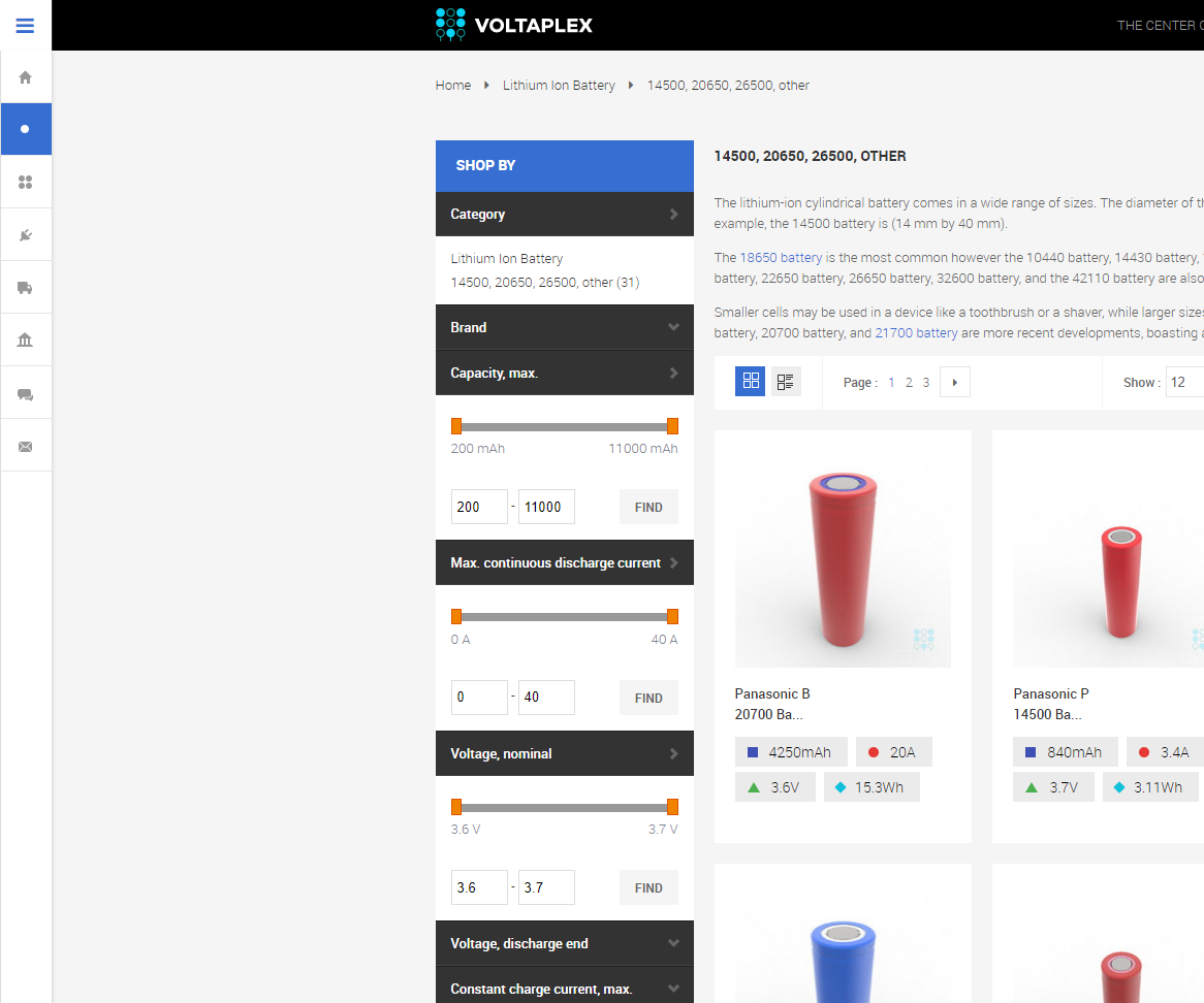 Using Voltaplex to Find the Best Lithium-ion Battery