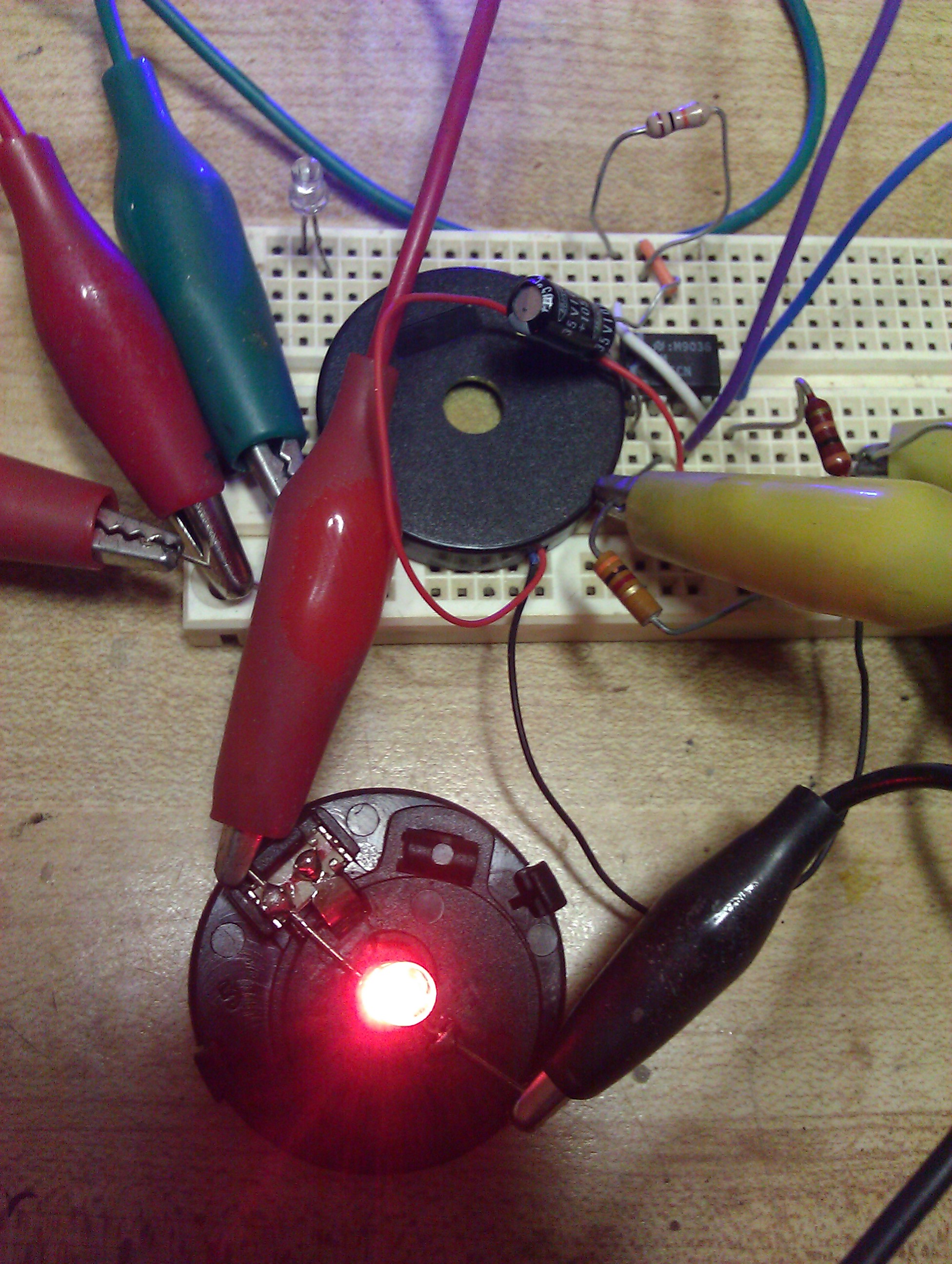 "Candle Flicker" LED As QuasiSquare Wave Generator (Geiger Counter