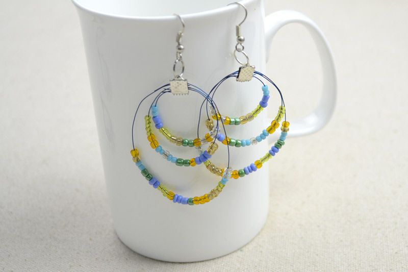 Arts and Crafts Jewelry- Beaded Hoop Earring Tutorial