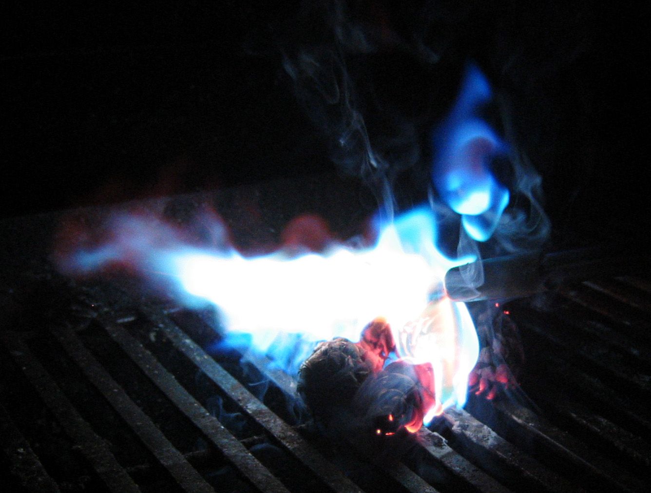 Blue Flaming Pinecones