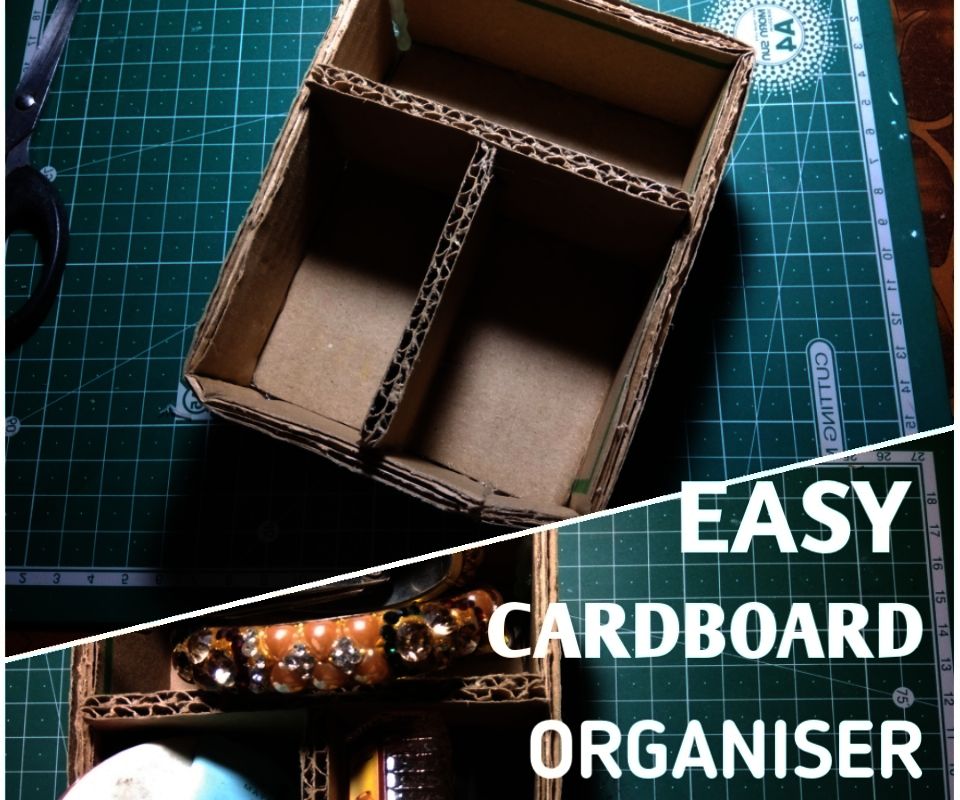 Easy Cardboard Organizer 4 Steps Instructables