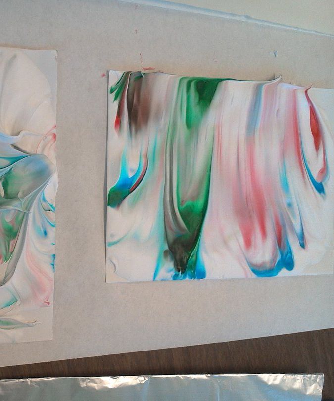 Shaving Cream Marble Art