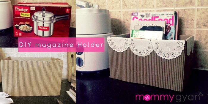 Make Cardboard Box Magazine or Book Holder